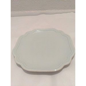 Lenox French Perle Bead Ice Blue 8.5" Salad/bread plate 10623481 See Pics